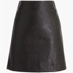 J. Crew Factory | Faux-leather A-line mini skirt